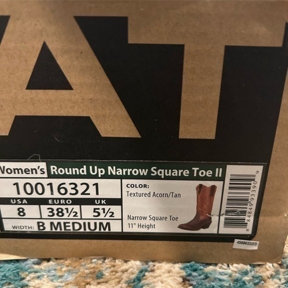 ✨NWT Ariat Round Up Square Toe II Western Boot 🥾 Cowboy 🤠 - 8 - Picture 12 of 13